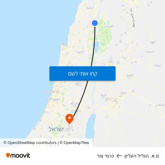 מפת מ.א. הגליל העליון לכרמי צור