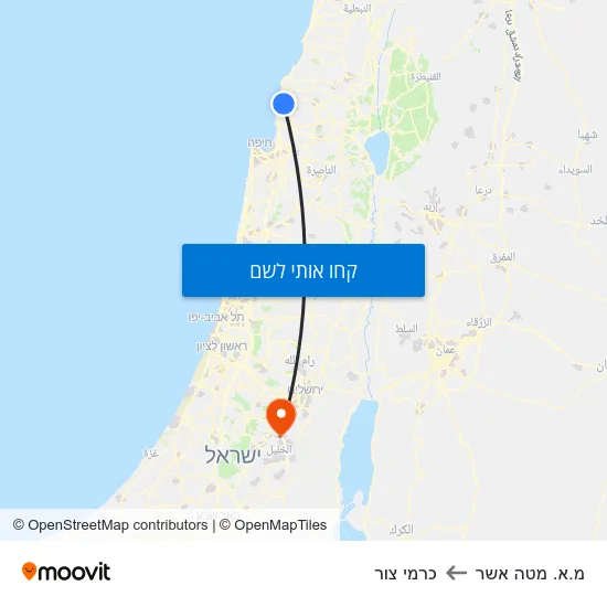 מפת מ.א. מטה אשר לכרמי צור