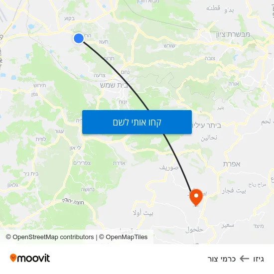 מפת גיזו לכרמי צור
