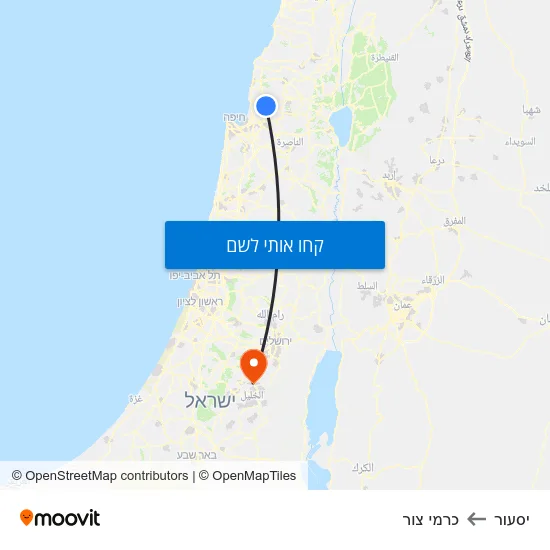 מפת יסעור לכרמי צור