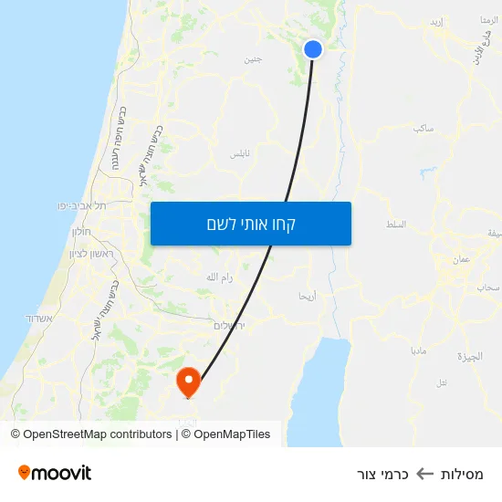 מפת מסילות לכרמי צור