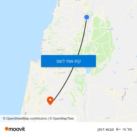 מפת תל חי למבוא דותן