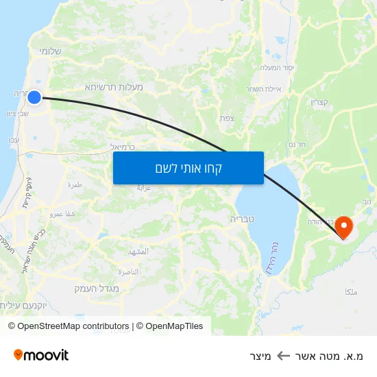 מפת מ.א. מטה אשר למיצר