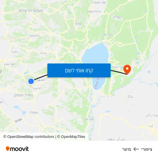 מפת ציפורי למיצר