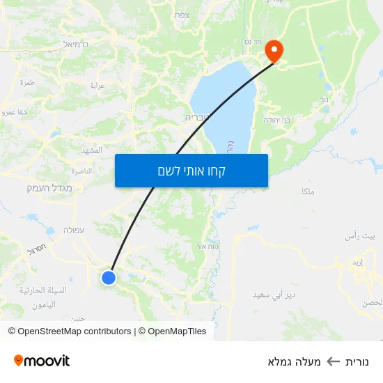 מפת נורית למעלה גמלא