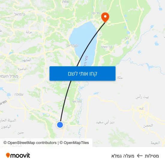 מפת מסילות למעלה גמלא
