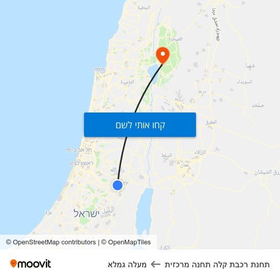 מפת תחנת רכבת קלה תחנה מרכזית למעלה גמלא