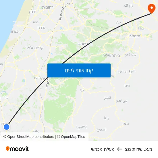 מפת מ.א. שדות נגב למעלה מכמש