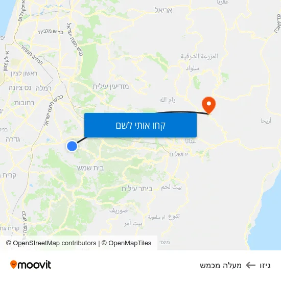 מפת גיזו למעלה מכמש