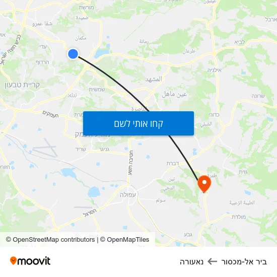 מפת ביר אל-מכסור לנאעורה