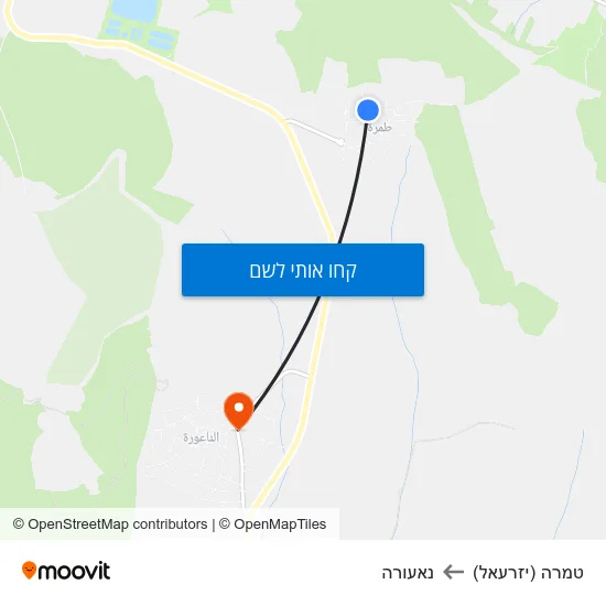 מפת טמרה (יזרעאל) לנאעורה