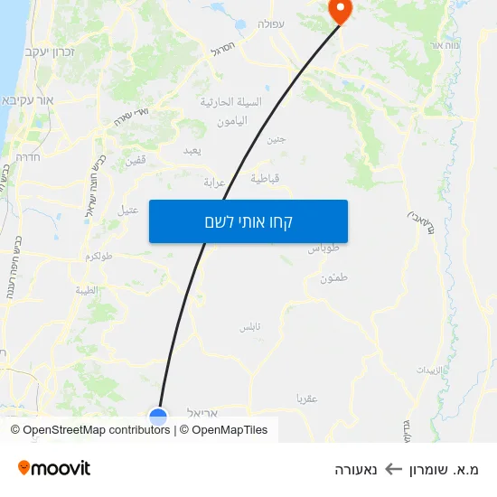 מפת מ.א. שומרון לנאעורה