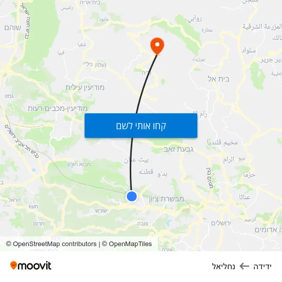 מפת ידידה לנחליאל