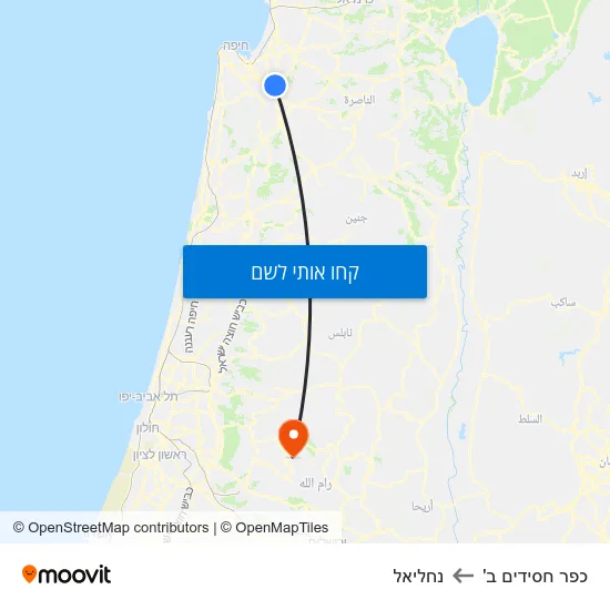 מפת כפר חסידים ב' לנחליאל