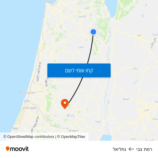 מפת רמת צבי לנחליאל