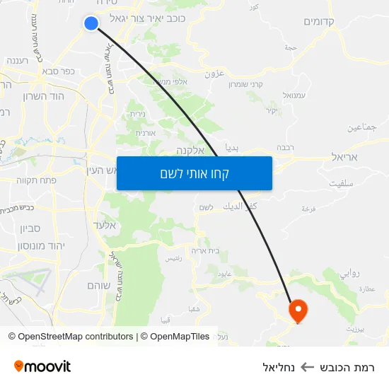 מפת רמת הכובש לנחליאל