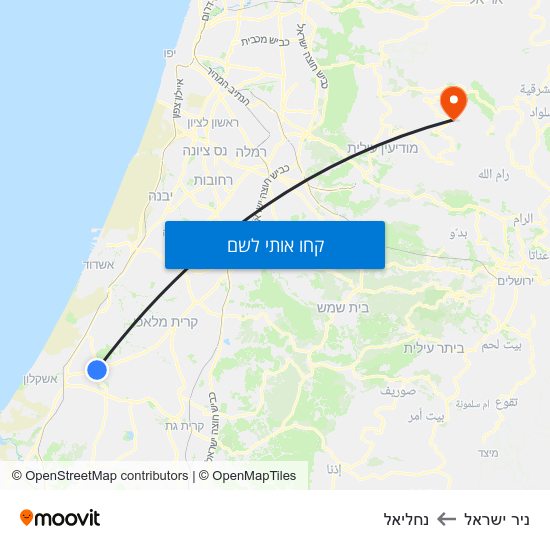 מפת ניר ישראל לנחליאל