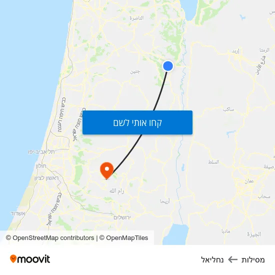 מפת מסילות לנחליאל