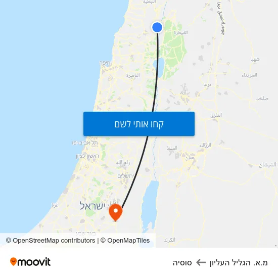 מפת מ.א. הגליל העליון לסוסיה