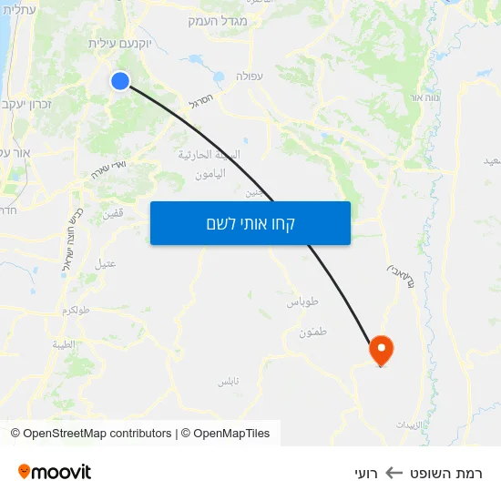 מפת רמת השופט לרועי