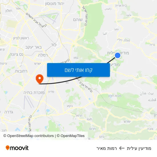 מפת מודיעין עילית לרמות מאיר