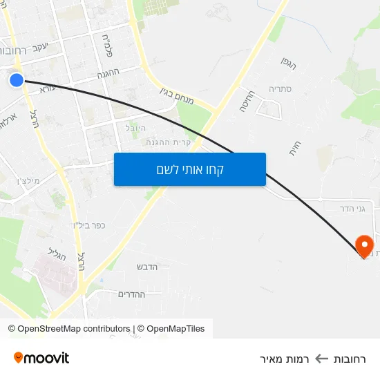 מפת רחובות לרמות מאיר