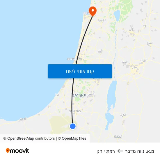 מפת מ.א. נווה מדבר לרמת יוחנן