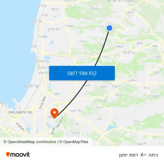 מפת גיתה לרמת יוחנן