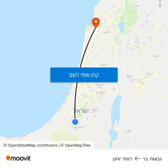 מפת גבעות בר לרמת יוחנן