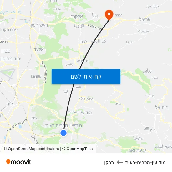 מפת מודיעין-מכבים-רעות לברקן