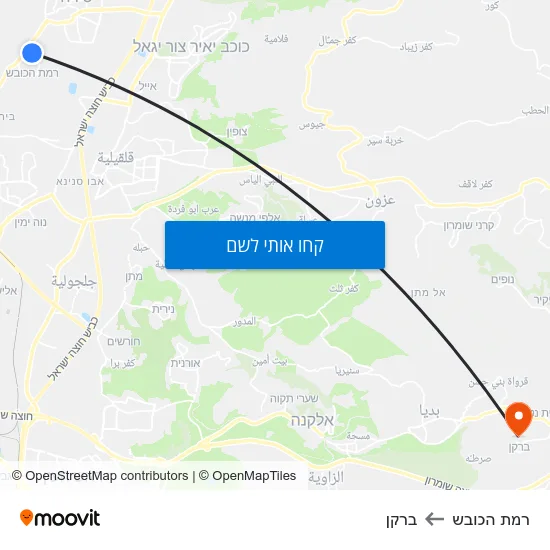 מפת רמת הכובש לברקן