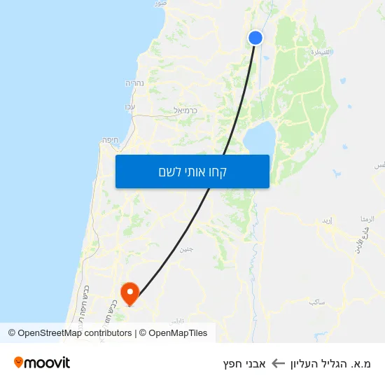 מפת מ.א. הגליל העליון לאבני חפץ