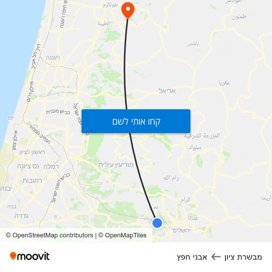 מפת מבשרת ציון לאבני חפץ