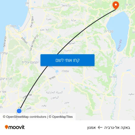 מפת באקה אל-גרביה לאמנון