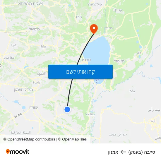 מפת טייבה (בעמק) לאמנון