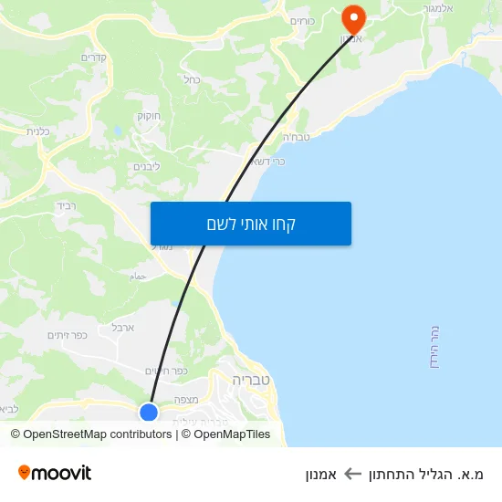 מפת מ.א. הגליל התחתון לאמנון
