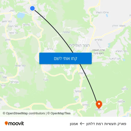 מפת פארק תעשיות רמת דלתון לאמנון