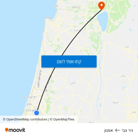 מפת ניר צבי לאמנון