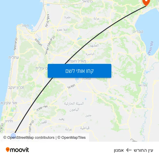 מפת עין החורש לאמנון