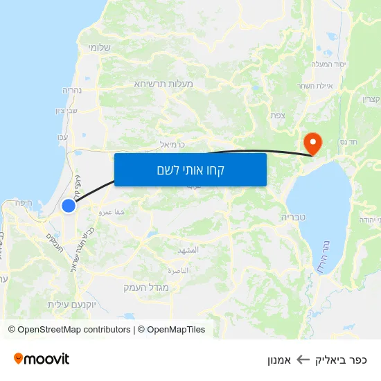 מפת כפר ביאליק לאמנון
