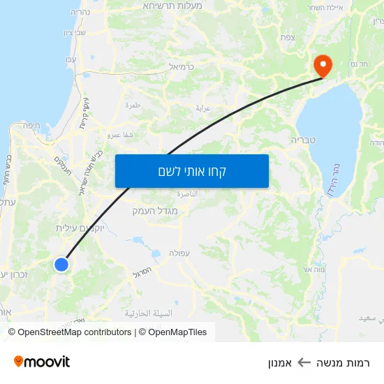 מפת רמות מנשה לאמנון