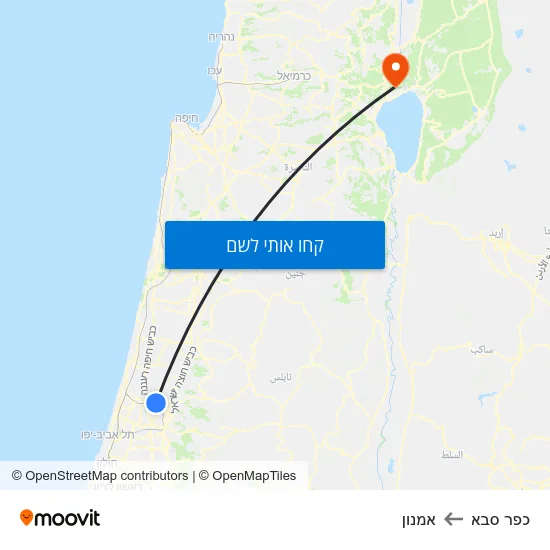 מפת כפר סבא לאמנון
