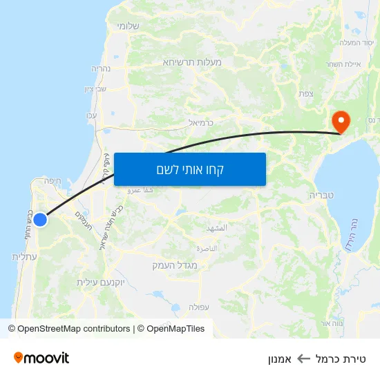 מפת טירת כרמל לאמנון