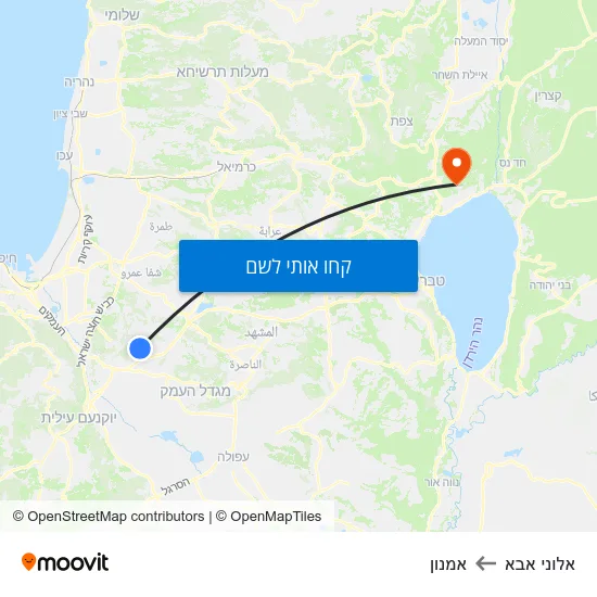 מפת אלוני אבא לאמנון