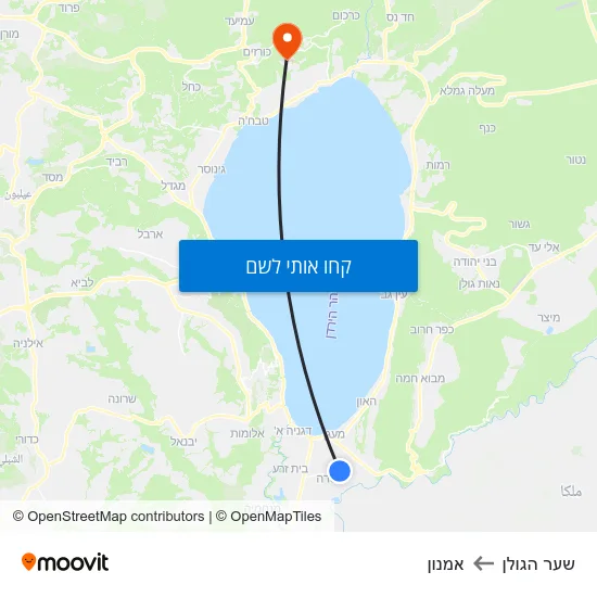 מפת שער הגולן לאמנון