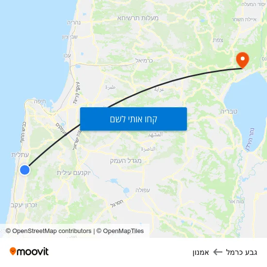 מפת גבע כרמל לאמנון