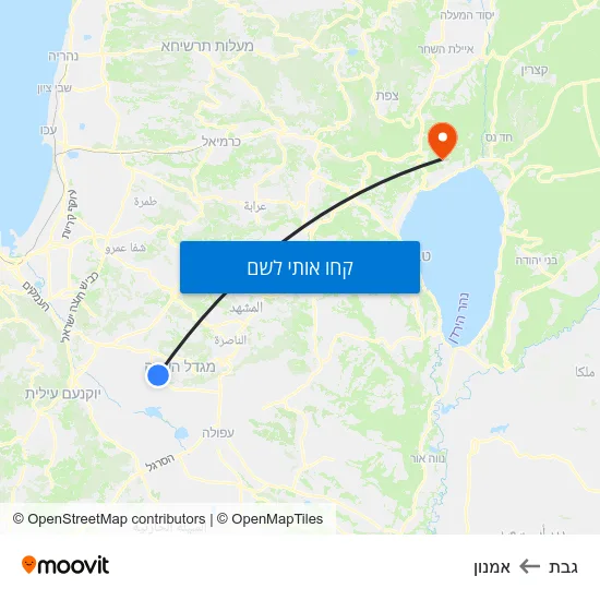 מפת גבת לאמנון
