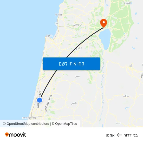 מפת בני דרור לאמנון