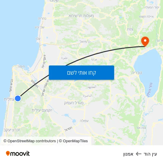 מפת עין הוד לאמנון
