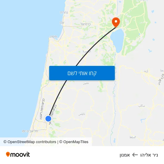 מפת ניר אליהו לאמנון